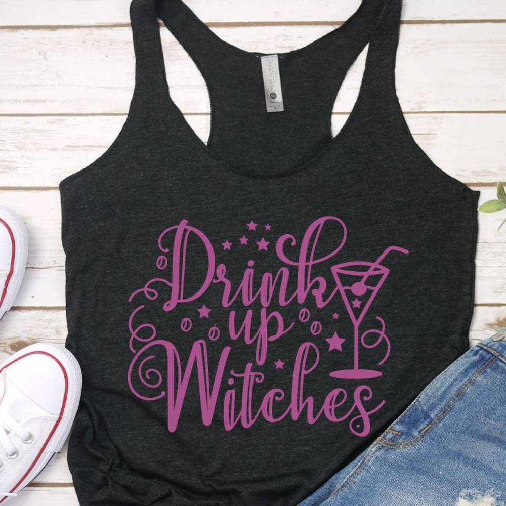 DRINK UP WITCHES WINE VINO HALLOWEEN FALL MARTINI
